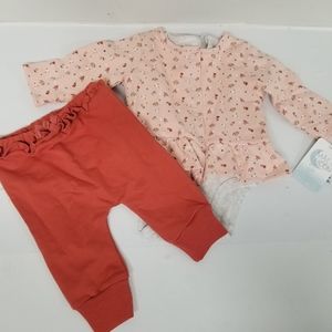 Mac and Moon 3 Piece Baby Girl Set Sz 6M